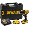 Perceuse visseuse compacte à percussion Dewalt XR 18V + batterie 2Ah et chargeur modal atc