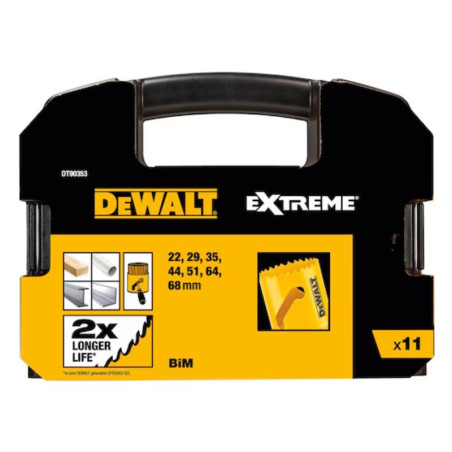 Set 11 pièces scie-cloche Dewalt DT90353