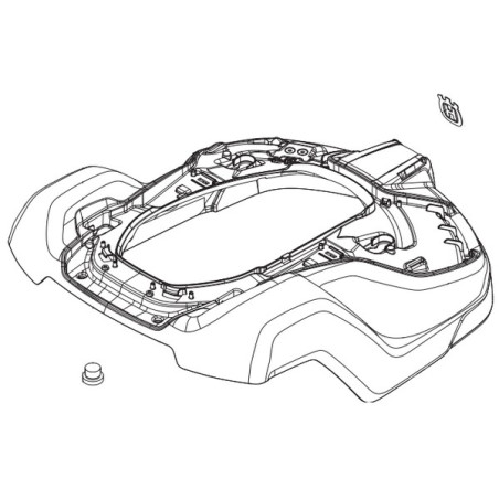 Carter principal tondeuse robot Husqvarna 450X, 520, 550