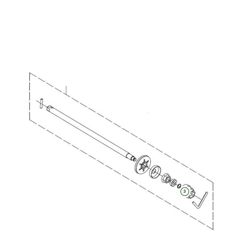 Axe de scarificateur électrique Husqvarna  597528001
