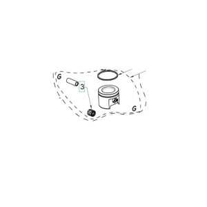Kit piston débroussailleuse Husqvarna - 590553502