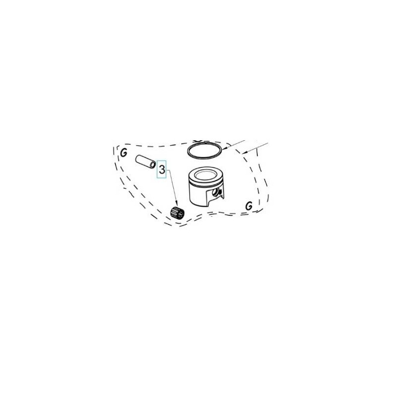 Kit piston débroussailleuse Husqvarna - 590553502