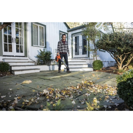 Souffleur thermique à main Husqvarna 125B pour feuilles, 28cm³  débit d'air 799m³/h