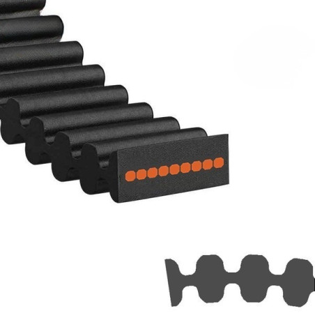 Courroie double crantée Optibelt DS8M160020