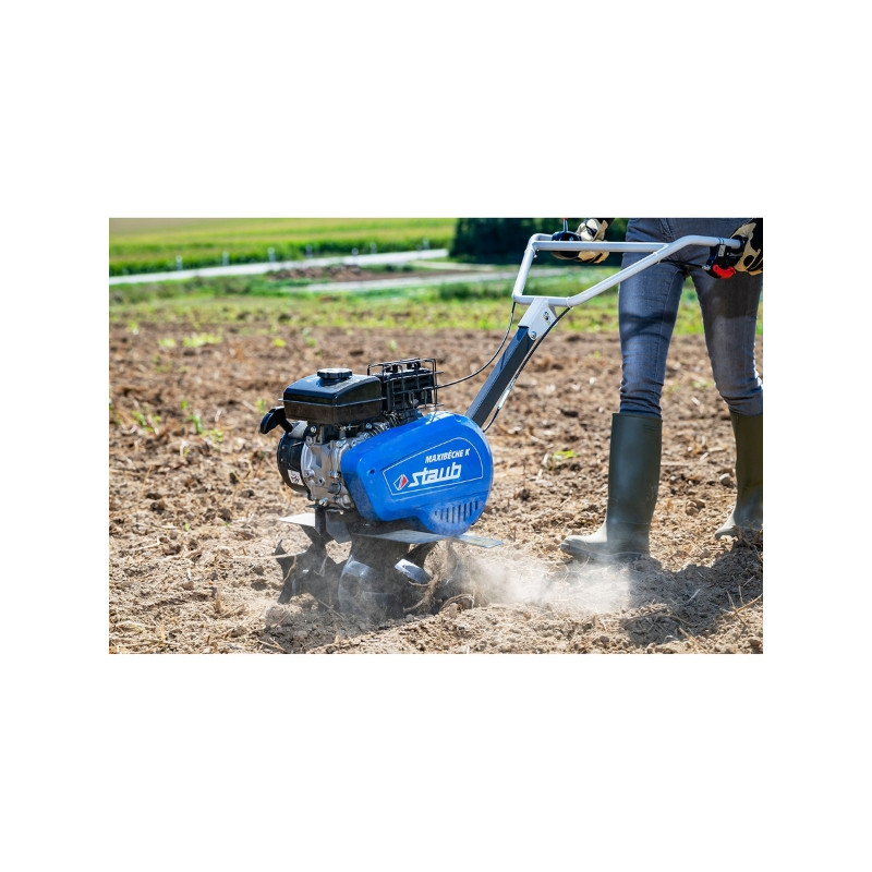 Motobineuse Staub Maxibeche K, largeur de travail  22 à 45 cm, moteur 80 cm3