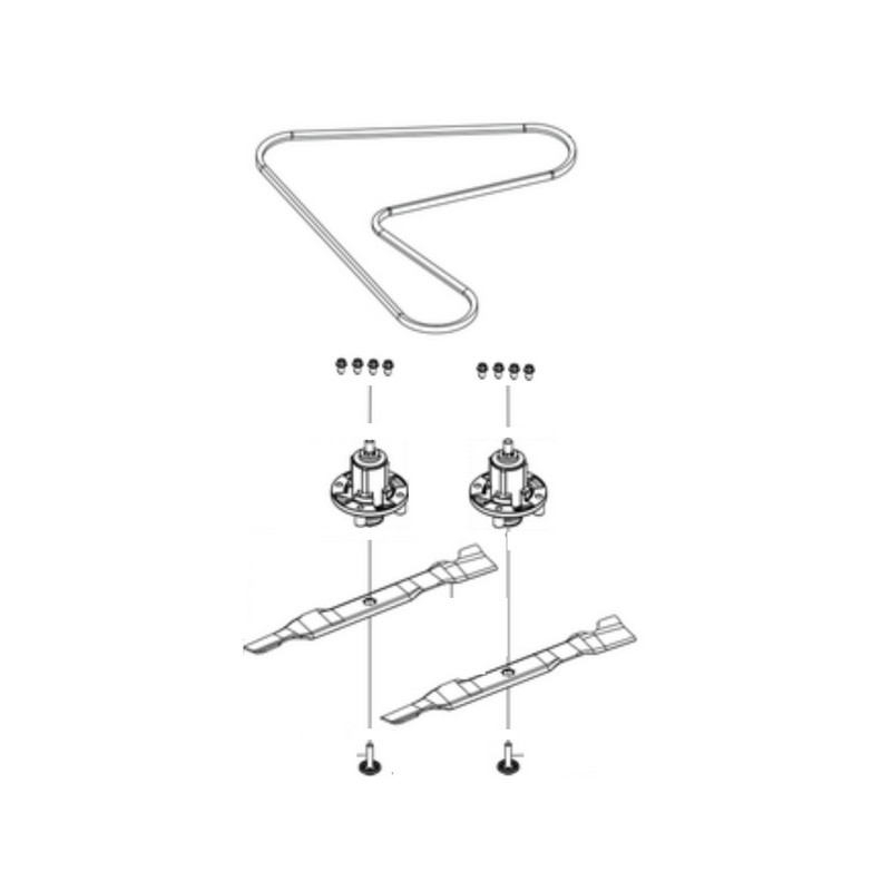 Kit réparation plateau de coupe tracteur tondeuse Husqvarna TS112