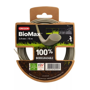 Fil nylon rond débroussailleuse Oregon BioMax B165SH biodégradable 1.65mm 15m