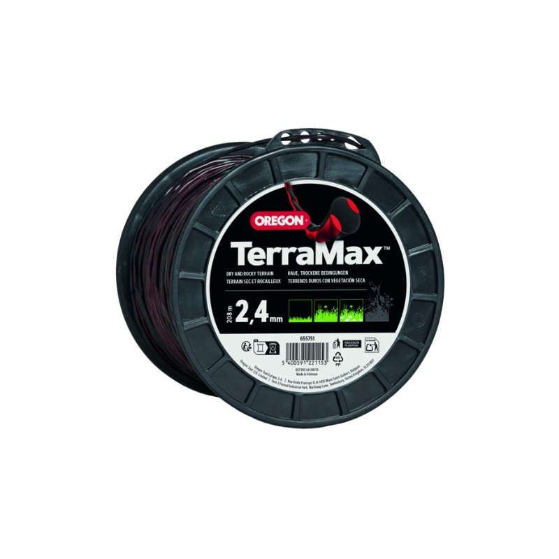 Fil débroussailleuse nylon Oregon Terramax 2,4 mm 208m - 655751