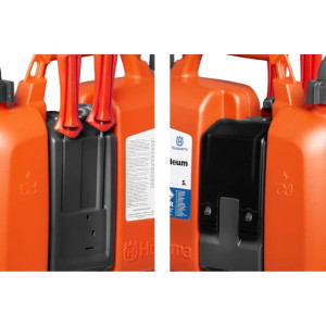 Bidon double Husqvarna essence huile 5l+2.5l avec porte-outils