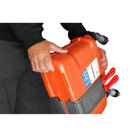 Bidon double Husqvarna essence huile 5l+2.5l avec porte-outils