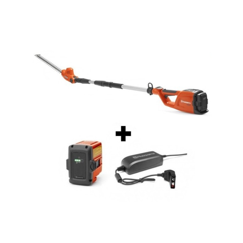 Pack taille-haie sur perche à batterie Husqvarna 120iTK4-H manche télescopique