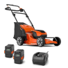 Tondeuse à batterie Husqvarna LC142iS - Pack 2 batteries - autotractée coupe 42cm modal atc