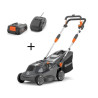 Tondeuse à gazon Aspire Husqvarna LC34-P4A, coupe 34cm, pack batterie P4A18-B72 modal atc