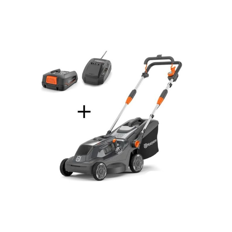 Tondeuse à gazon Aspire Husqvarna LC34-P4A, coupe 34cm, pack batterie P4A18-B72