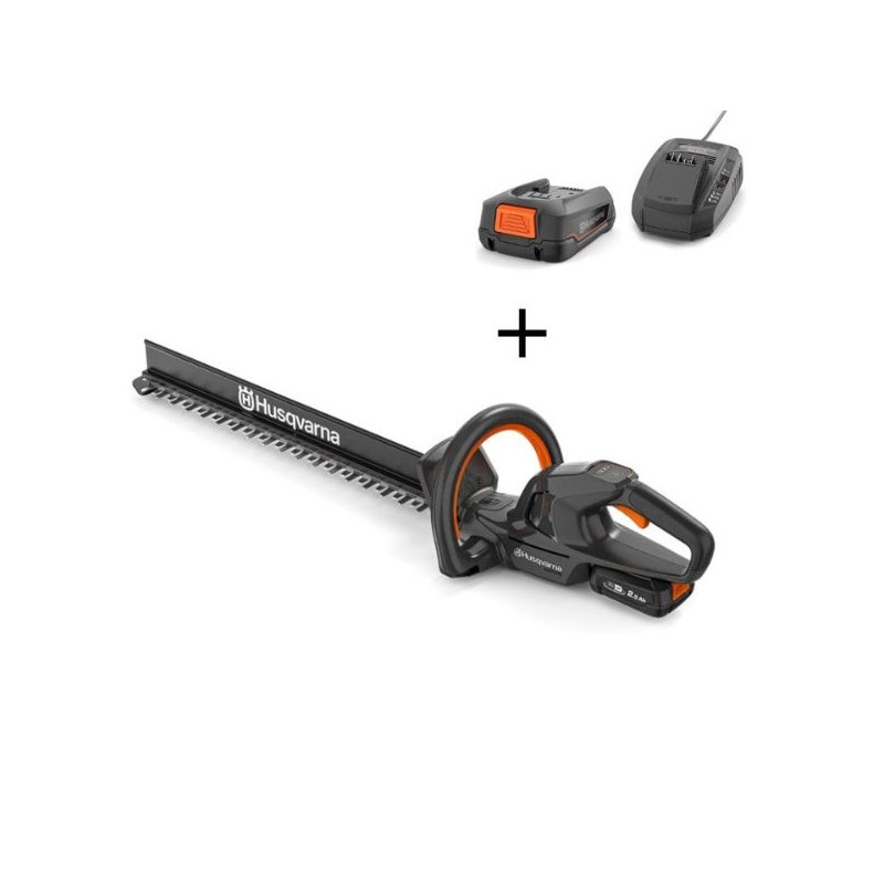 Taille-haie Aspire Husqvarna H50-P4A | Pack batterie 2.5 Ah et chargeur