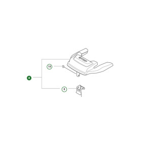 Bouton stop robot tondeuse Husqvarna 405X, 415X - 599991101