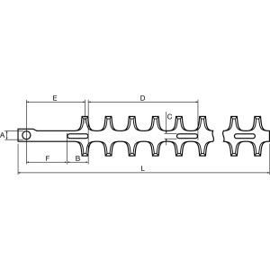 Lame inférieur taille haies Alpina