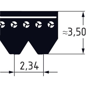 Courroie nervurée Poly-V 6PJ610