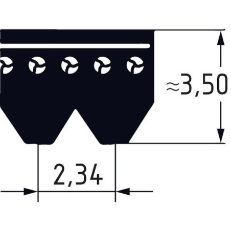 Courroie nervurée Poly-V 6PJ610