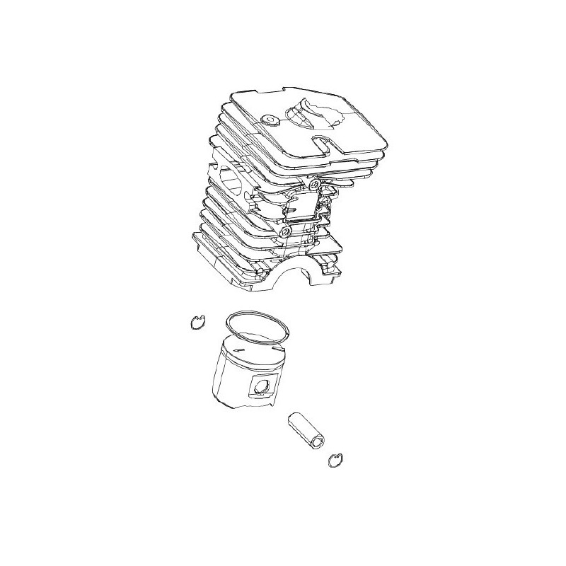 Cylindre piston tronçonneuse Mc Culloch
