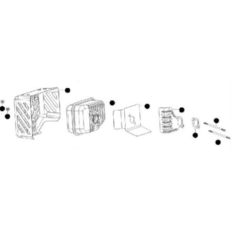 Kit silencieux moteur Mc Culloch RV150