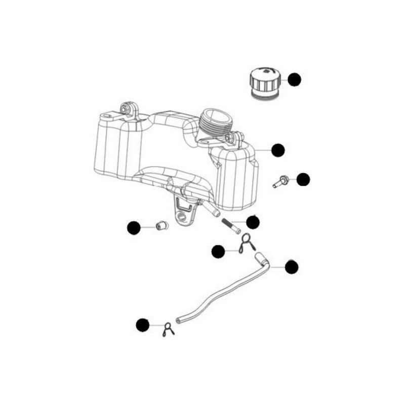 Réservoir essence tondeuse Mc Culloch RV150