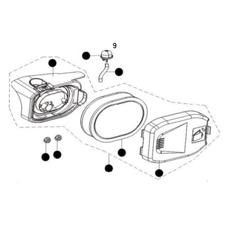 Kit boitier filtre à air moteur tondeuse Mc Culloch