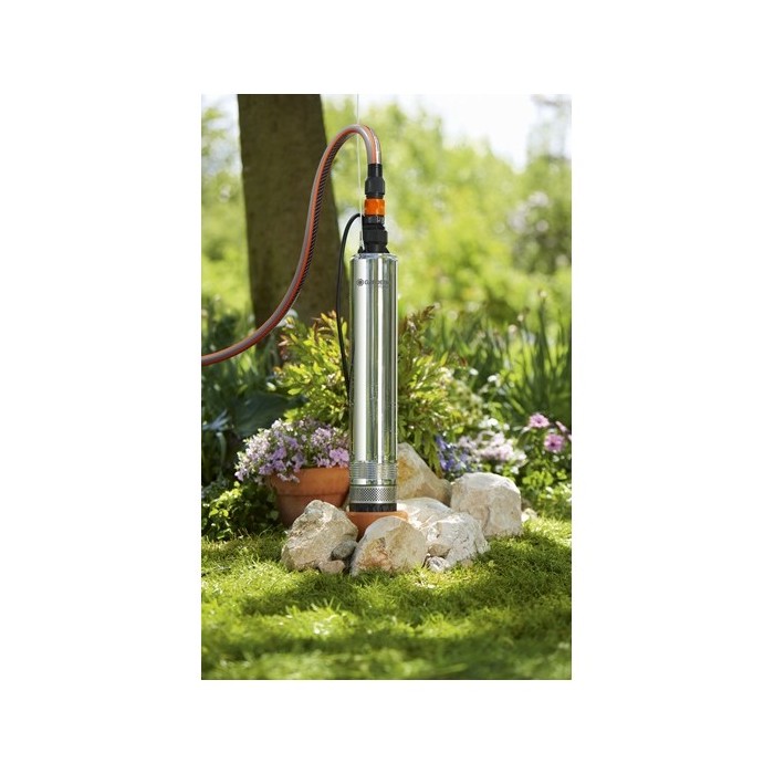 Pompe Immergée Gardena 6000/5 Inox Premium - Débit 6000 L/h, 950W, Pour Puits/Puits Profonds