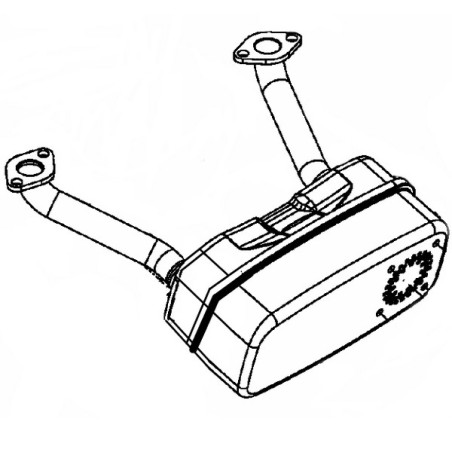 Pot d'échappement tracteur tondeuse MTD