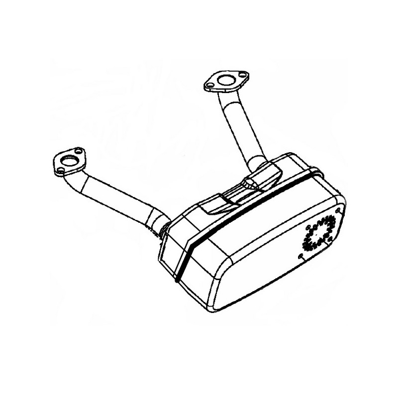 Pot d'échappement tracteur tondeuse MTD