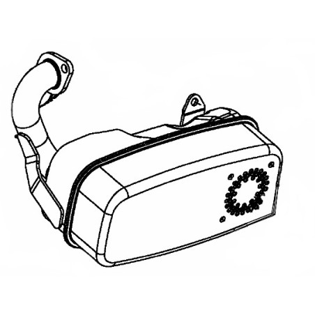 Pot d'échappement tracteur tondeuse MTD