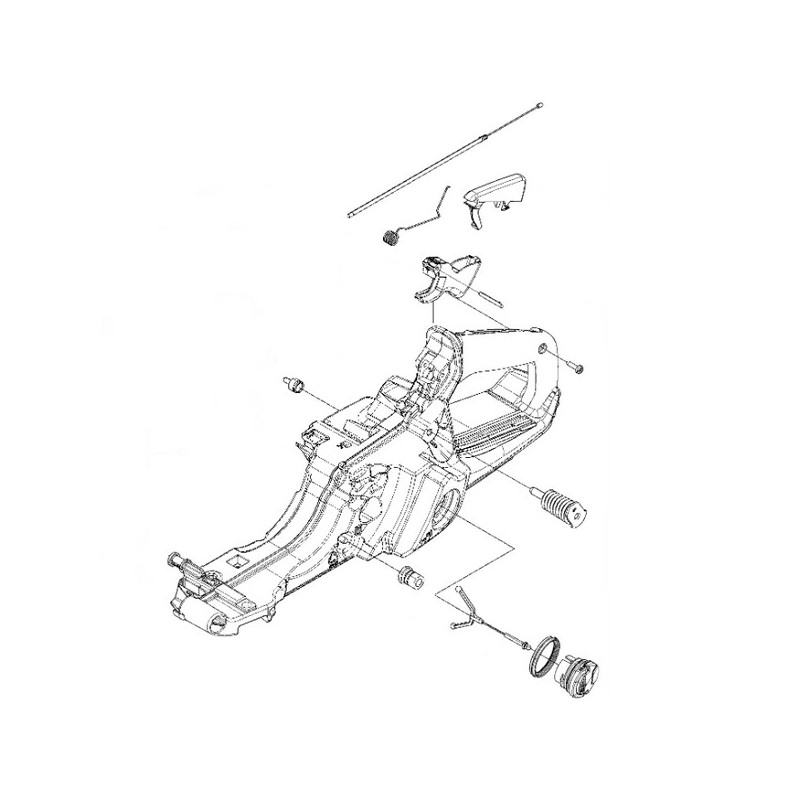 Poignée réservoir complète tronçonneuse Husqvarna