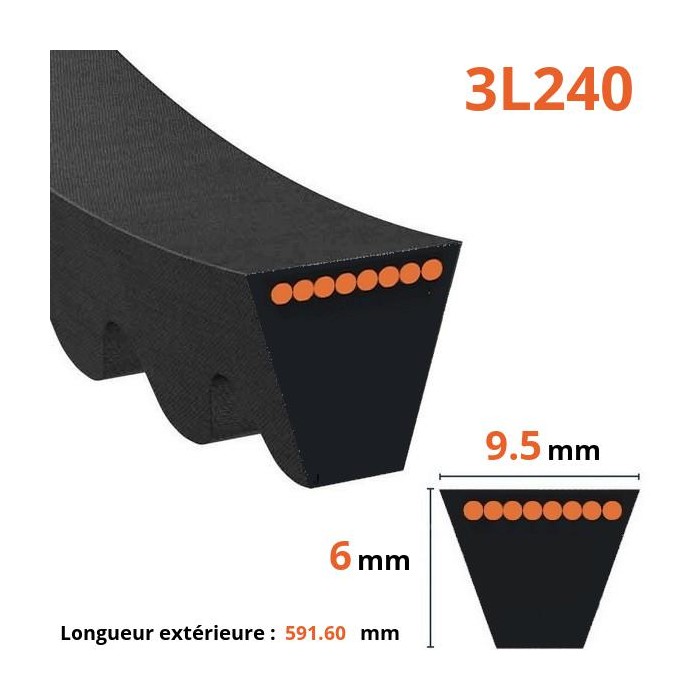 Courroie Trapézoïdale Crantée Américaine Série 4l Section 13x8mm Longueur Ext 52 41261454 Courroie Trapézoïdale Crantée Américaine Série 4l Section 13x8mm Longueur Ext 52 41261454