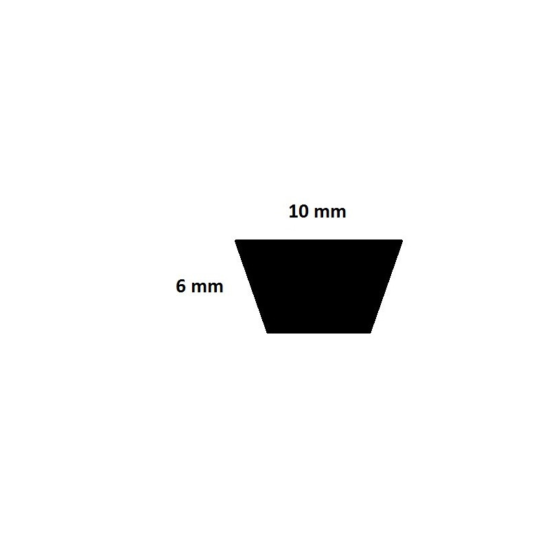 Courroie lisse trapézoïdale Z375