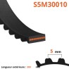 Courroie plate simple dentée S5M30010 modal atc