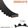 Courroie plate simple dentée S8M62410 modal atc